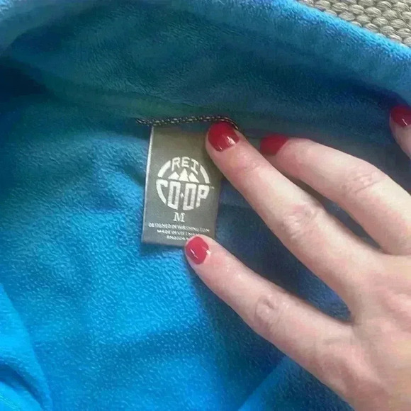 REI CO-op long sleeve fleece size medium, ocean blue - Picture 4 of 8